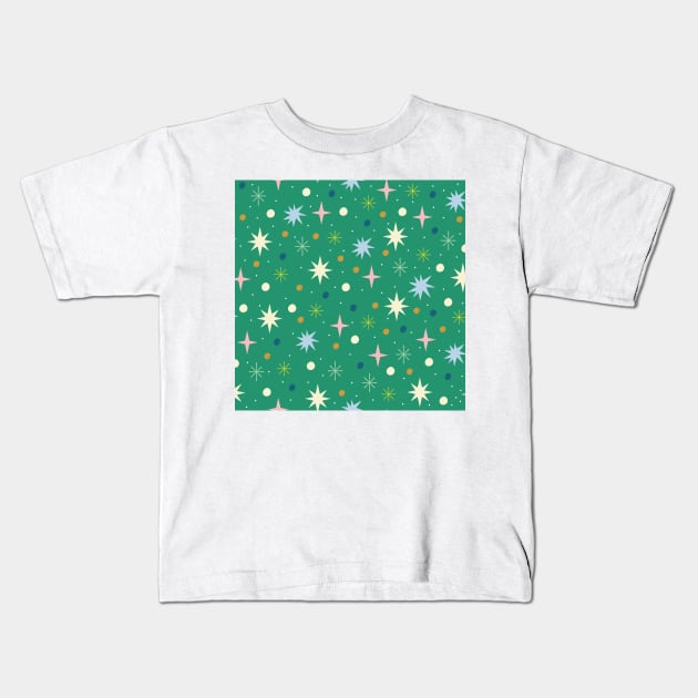 Starry Pattern Kids T-Shirt by Salty Siren Studios